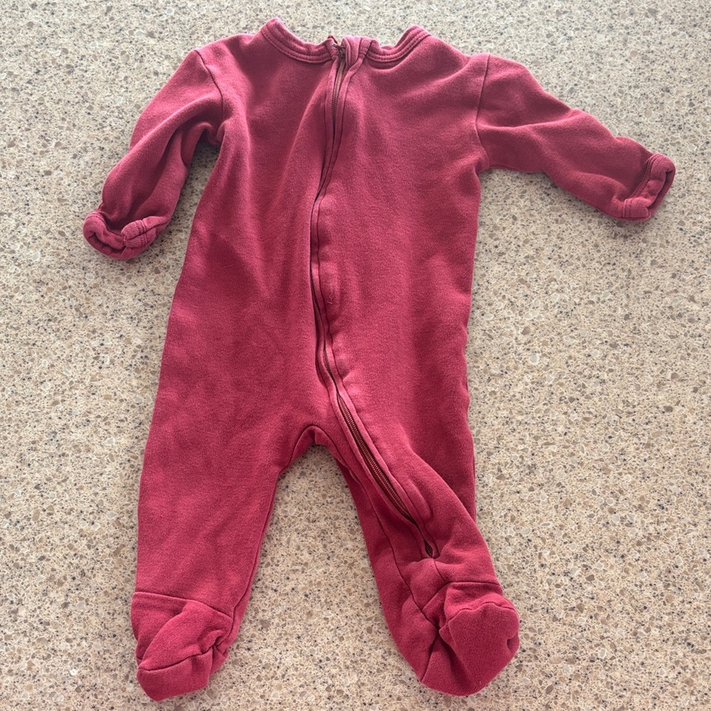 kate quinn Plush Footed One-Piece Romper - Rose